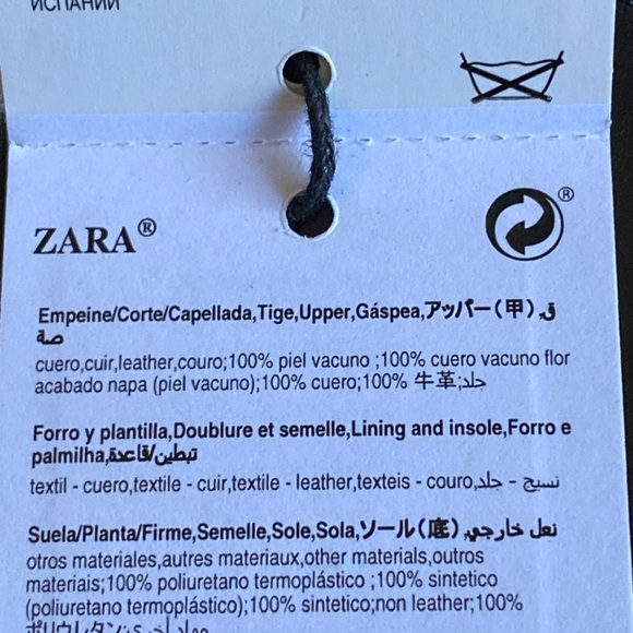 NWT. Zara Black Leather Flat Biker Boots. Size 8. - Picture 8 of 8